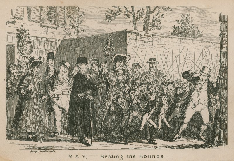 mai - Beating the Bounds av George Cruikshank