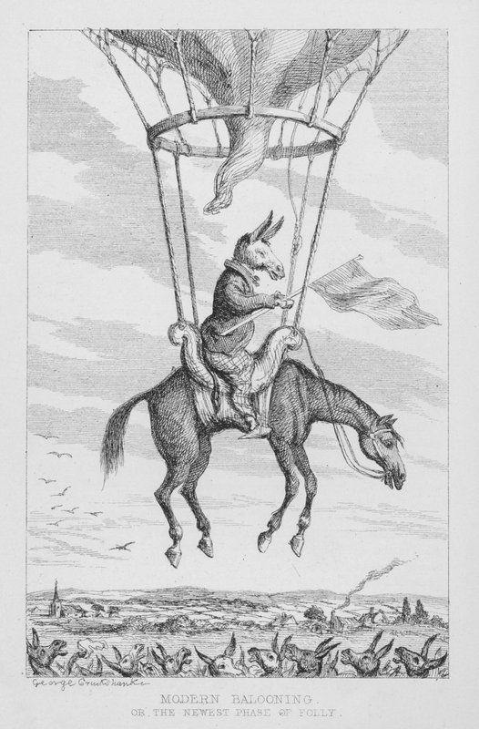 Moderne ballooning, eller den nyeste fasen av dårskap av George Cruikshank