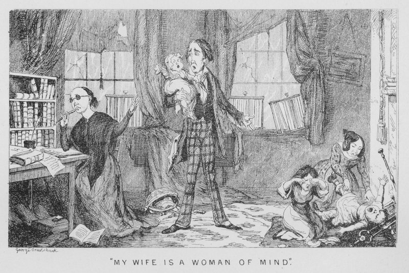 ?Min kone er en sinnskvinne? av George Cruikshank