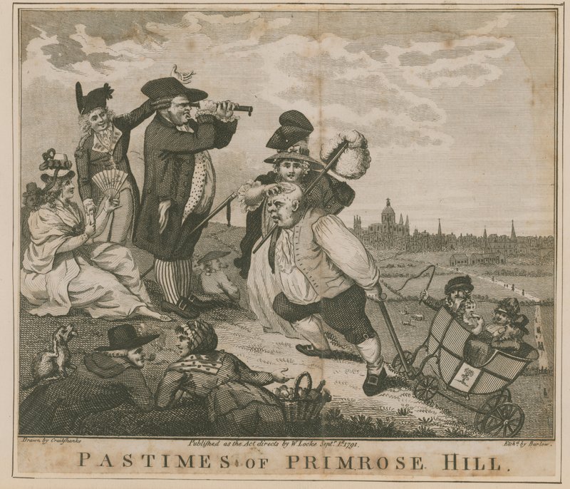 Tidsfordriv av Primrose Hill av George Cruikshank