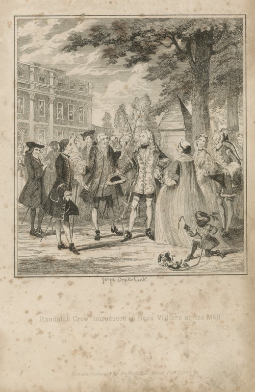 Randulph Crew introduserte for Beau Villiers på kjøpesenteret av George Cruikshank