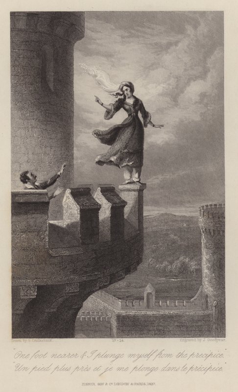 Rebecca and the Templar (gravering) av George Cruikshank