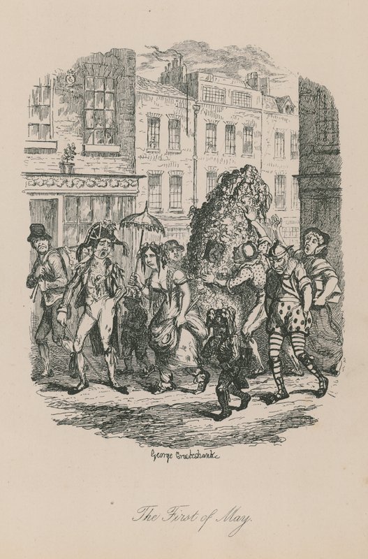 Scene av livet i London: Den første mai av George Cruikshank
