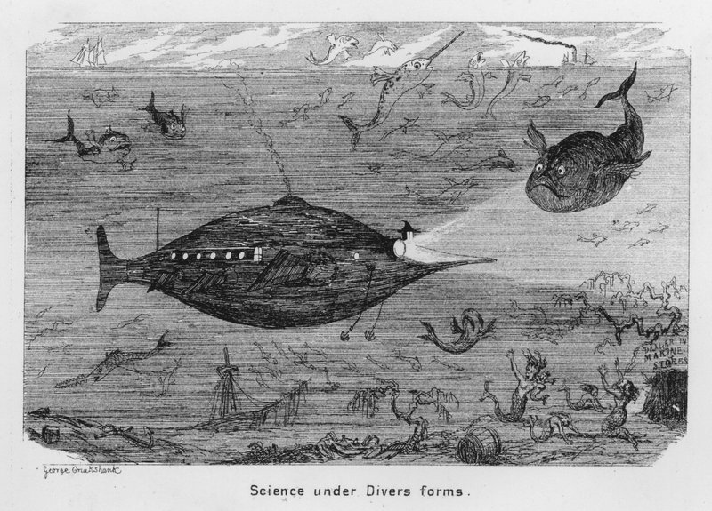 Vitenskap under forskjellige former (gravering) av George Cruikshank