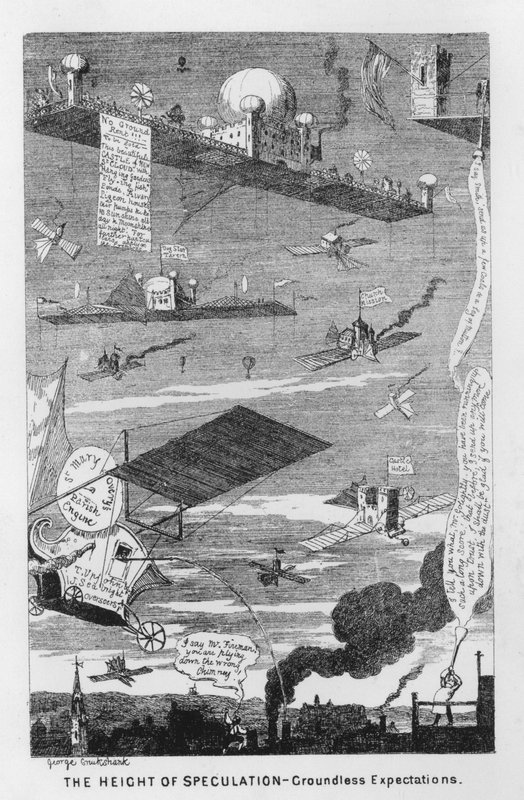 Spekulasjonens høyde, grunnløse forventninger (gravering) av George Cruikshank