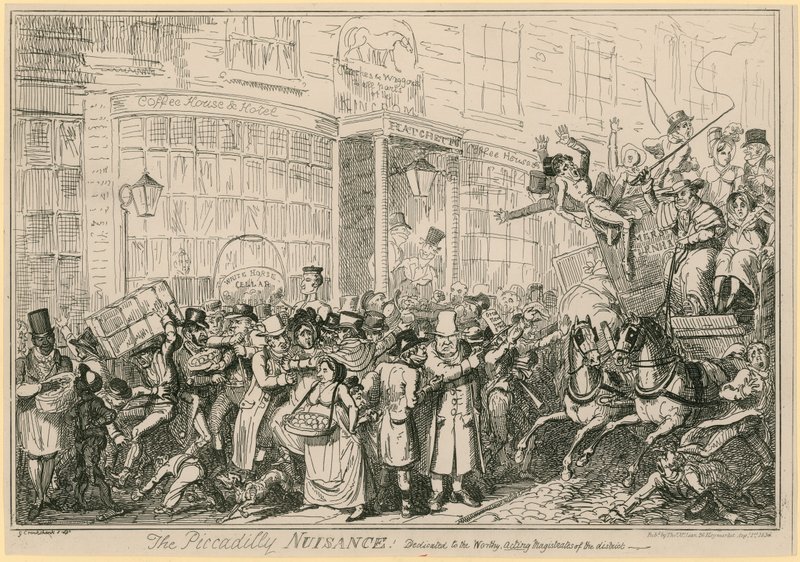 The Piccadilly Nuisance: dedikert til de verdige fungerende sorenskriverne i distriktet av George Cruikshank