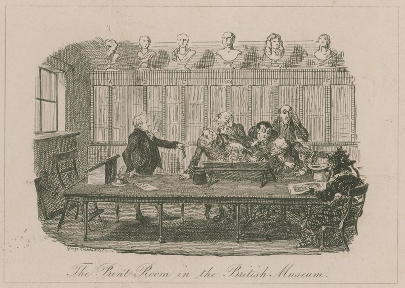 Print Room i British Museum av George Cruikshank
