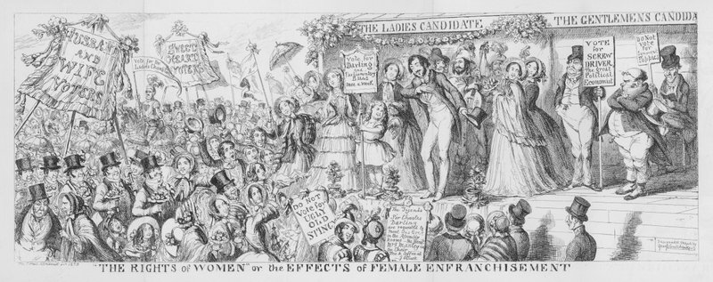 "Kvinners rettigheter" eller virkningene av kvinnelig rettighet av George Cruikshank