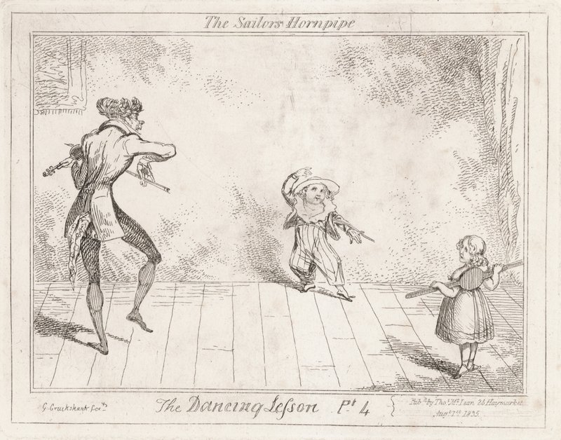 Dansetimen: sjømannens hornpipe av George Cruikshank