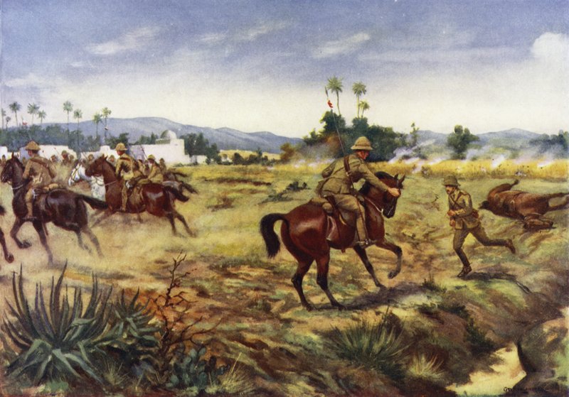 Menig Charles Hull reddet livet til kaptein G E D Learoyd, Hafiz Kor, Northwest Frontier, India, 5. september 1915 av George Derville Rowlandson