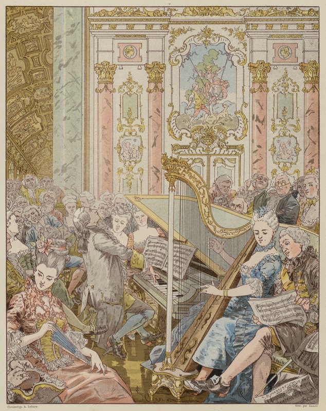 Scene fra La Dame de Gai-Fredon, av Quatrelles (Ernest L