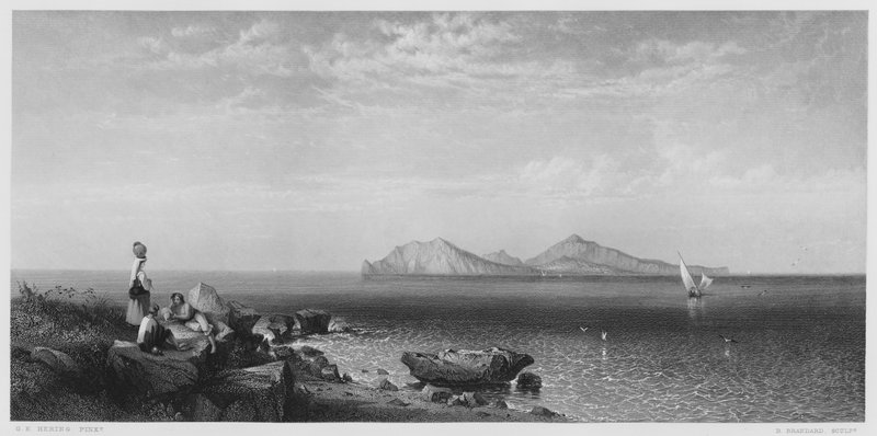 Capri, fra bildet i Royal Collection (gravering) av George Edwards Hering