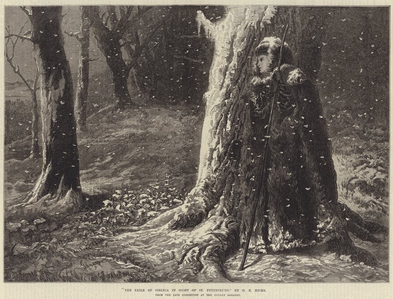 Sibirs eksil i sikte av St Petersburg av George Elgar Hicks