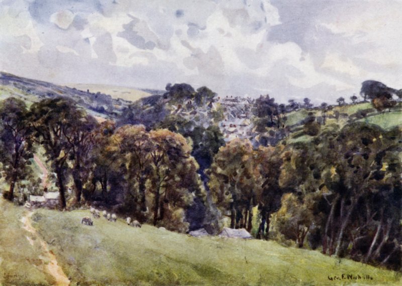 Camelford (farge litho) av George Franck Nicholls