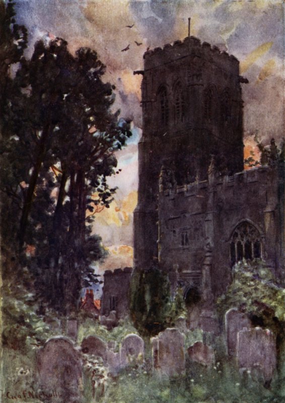 Liskeard Church (farge litho) av George Franck Nicholls
