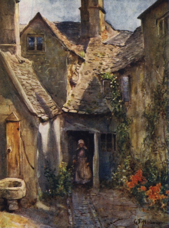 Gamle hus, Chipping Campden av George Franck Nicholls