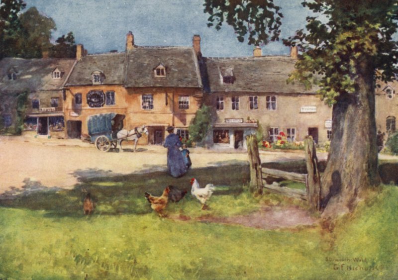 Gamle aksjer, Stow on the Wold av George Franck Nicholls