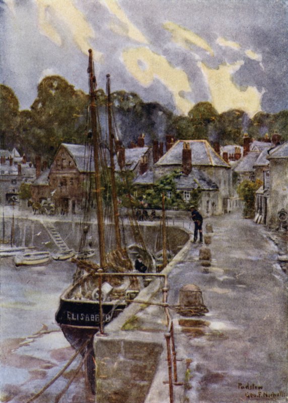 Padstow, regn som fjerner seg av George Franck Nicholls