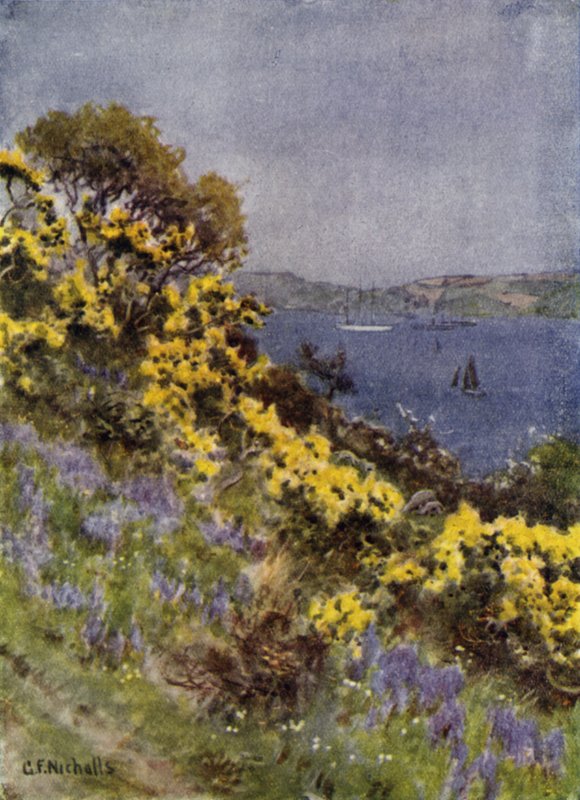 The Banks of the Fal, Falmouth av George Franck Nicholls