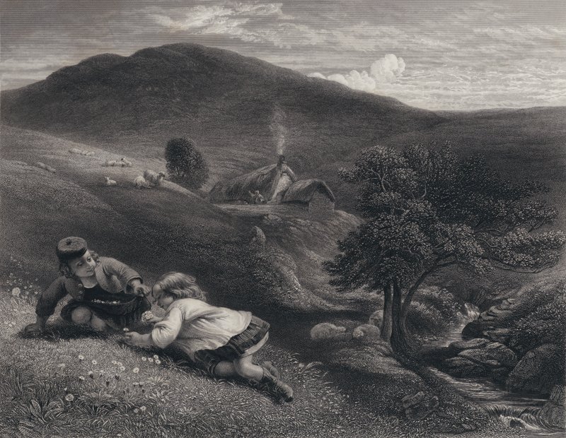Illustrasjon for Auld Lang Syne av Robert Burns av George Harvey