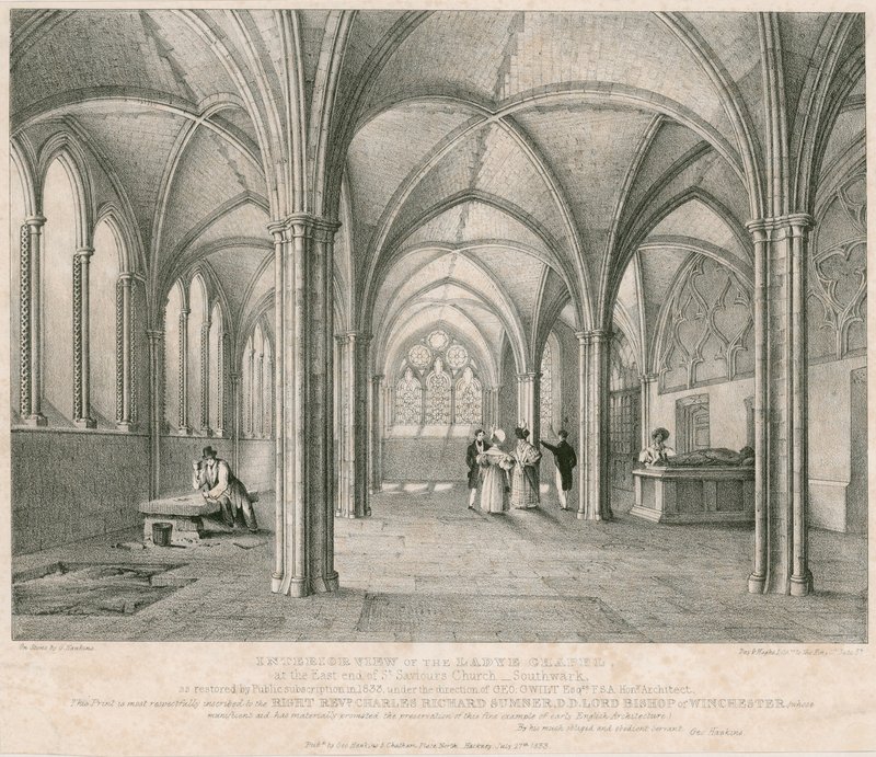 Innvendig utsikt over Ladye Chapel, i østenden av St Saviour