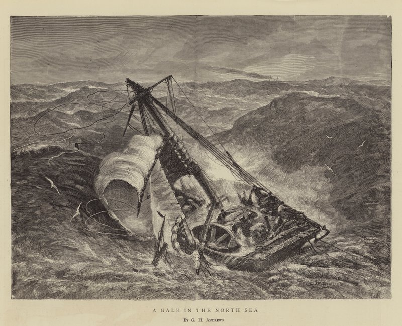 En kuling i Nordsjøen av George Henry Andrews