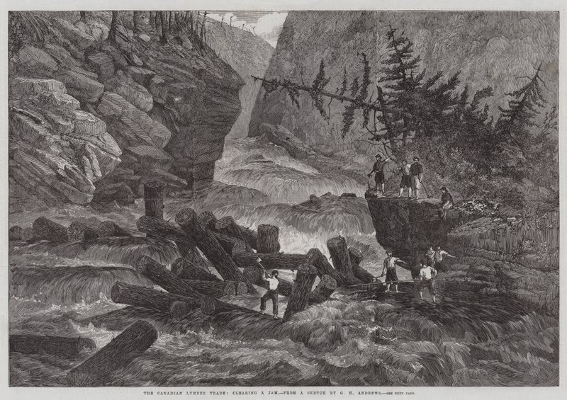 Den kanadiske trelasthandelen, rydder en syltetøy av George Henry Andrews