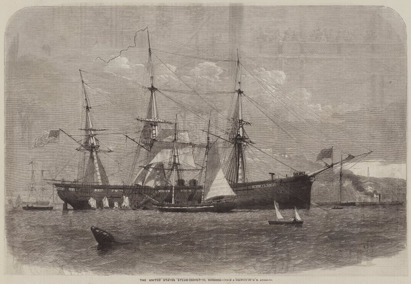 USAs Steam-Corvette, Niagara av George Henry Andrews