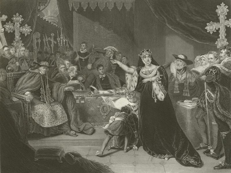 Rettssaken mot Katarina av Aragon, 1529 av George Henry Harlow