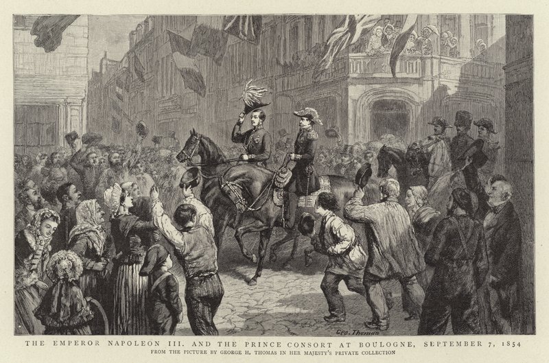 Keiser Napoleon III og prinsgemalen i Boulogne, 7. september 1854 av George Housman Thomas