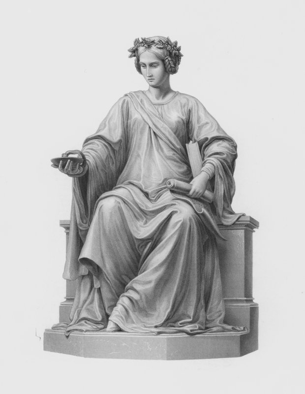 Medisin, gravert av G Stodart fra statuen av Ernst Hahnel (gravering) av George J. Stodart