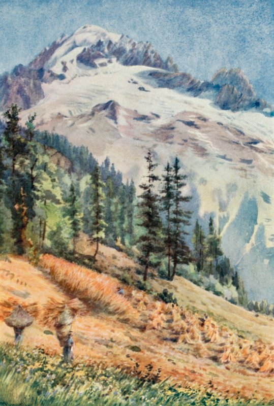 Aiguille Verte og Aiguille Du Dru, høst av George Jackson Flemwell