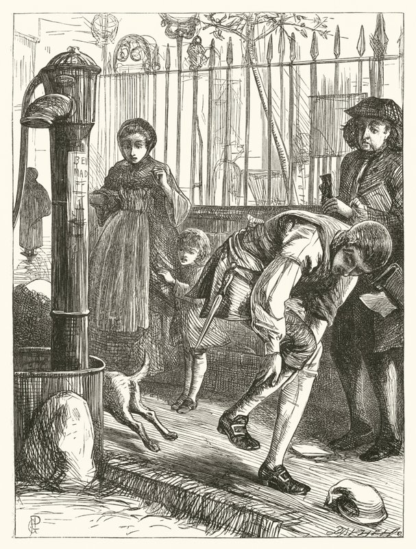 Illustrasjon for Elegy, On the Death Of A Mad Dog (gravering) av George John Pinwell