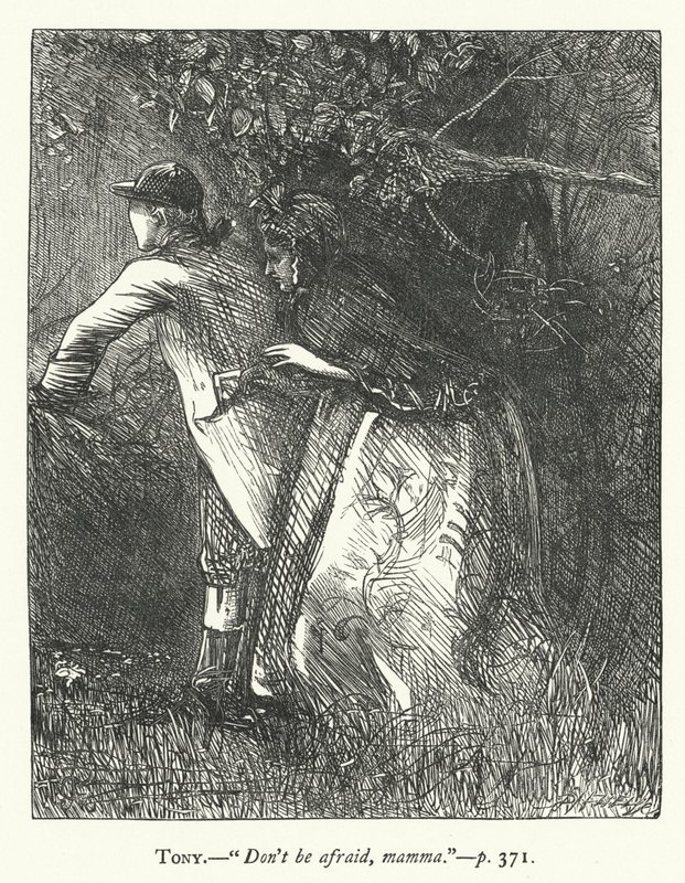 Illustrasjon for She Stoops To Conquer (gravering) av George John Pinwell