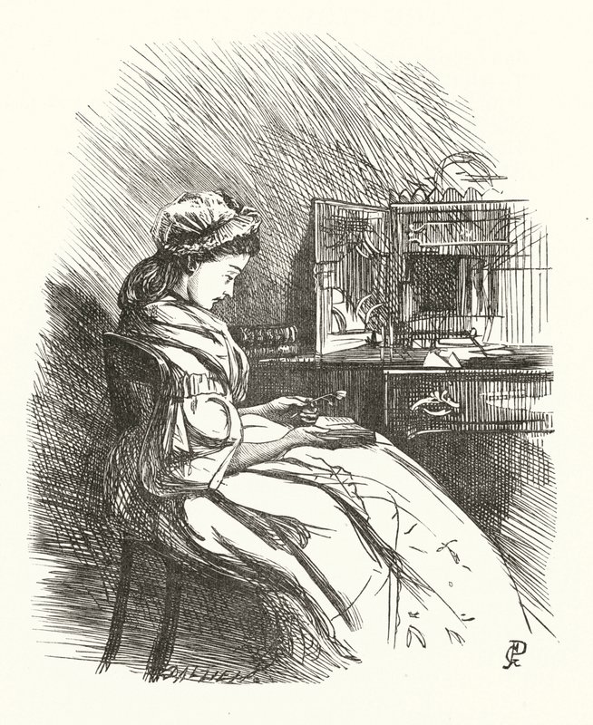 Illustrasjon for Stanzas on Woman (gravering) av George John Pinwell