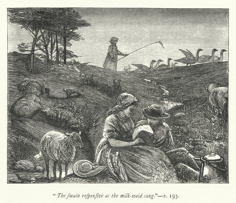Illustrasjon for Den øde landsbyen (gravering) av George John Pinwell