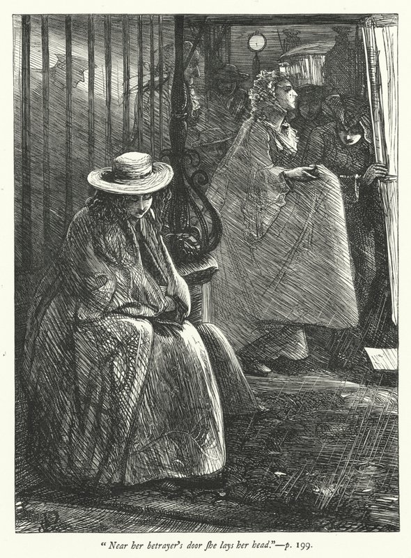 Illustrasjon for Den øde landsbyen (gravering) av George John Pinwell