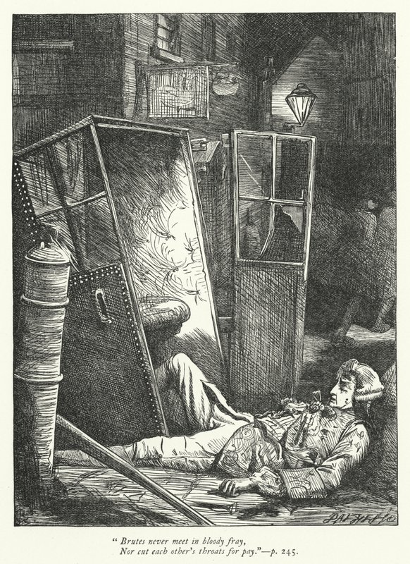 Illustrasjon for The Logicians Refuted (gravering) av George John Pinwell