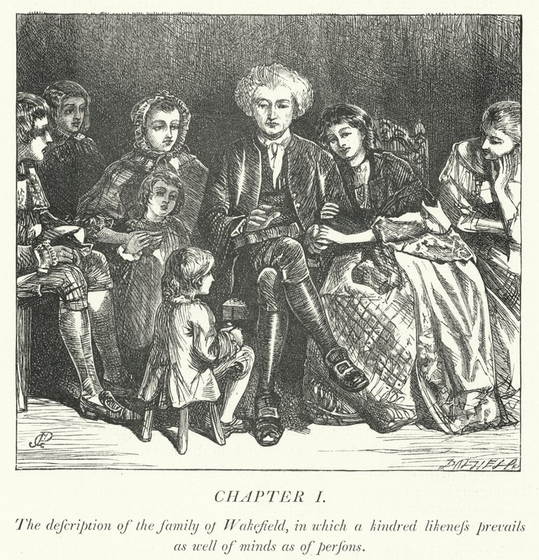 Illustrasjon for The Vicar of Wakefield (gravering) av George John Pinwell