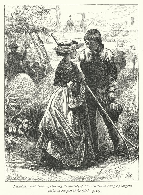 Illustrasjon for The Vicar of Wakefield (gravering) av George John Pinwell