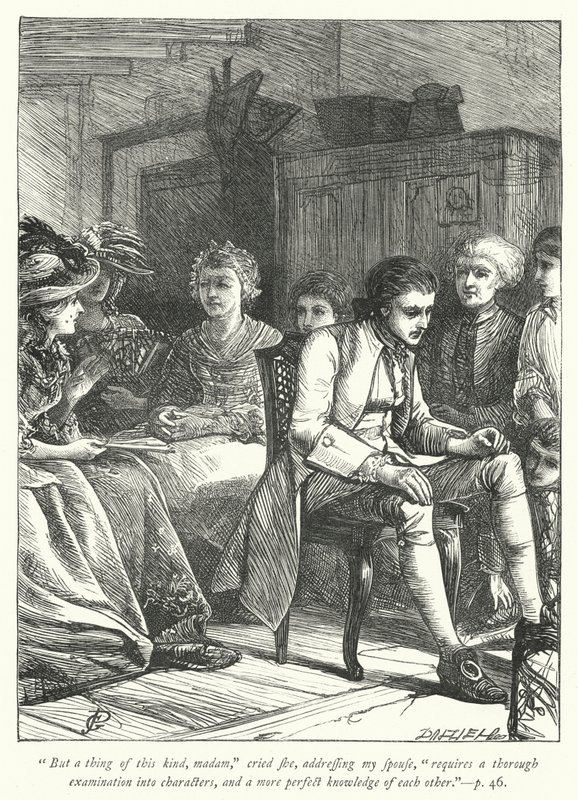 Illustrasjon for The Vicar of Wakefield (gravering) av George John Pinwell