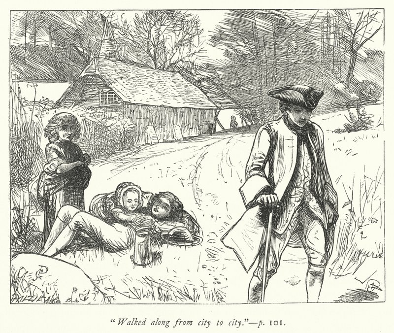 Illustrasjon for The Vicar of Wakefield (gravering) av George John Pinwell