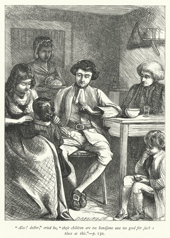 Illustrasjon for The Vicar of Wakefield (gravering) av George John Pinwell