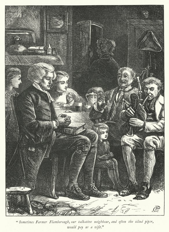 Illustrasjon for The Vicar of Wakefield (gravering) av George John Pinwell