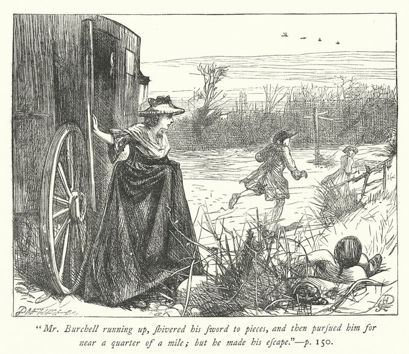 Illustrasjon for The Vicar of Wakefield (gravering) av George John Pinwell