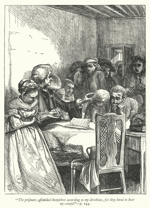 Illustrasjon for The Vicar of Wakefield (gravering) av George John Pinwell