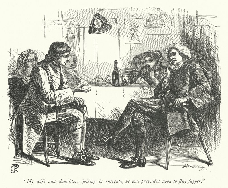 Illustrasjon for The Vicar of Wakefield (gravering) av George John Pinwell