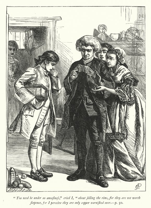 Illustrasjon for The Vicar of Wakefield (gravering) av George John Pinwell