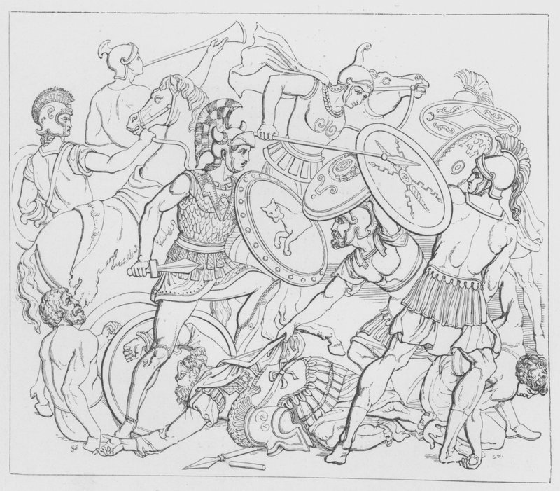 Battle Of The Lake Regillus av George Junior Scharf