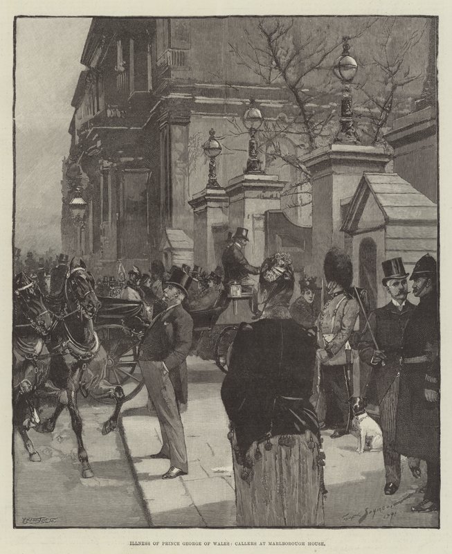 Sykdom til prins George av Wales, innringere ved Marlborough House av George L. Seymour
